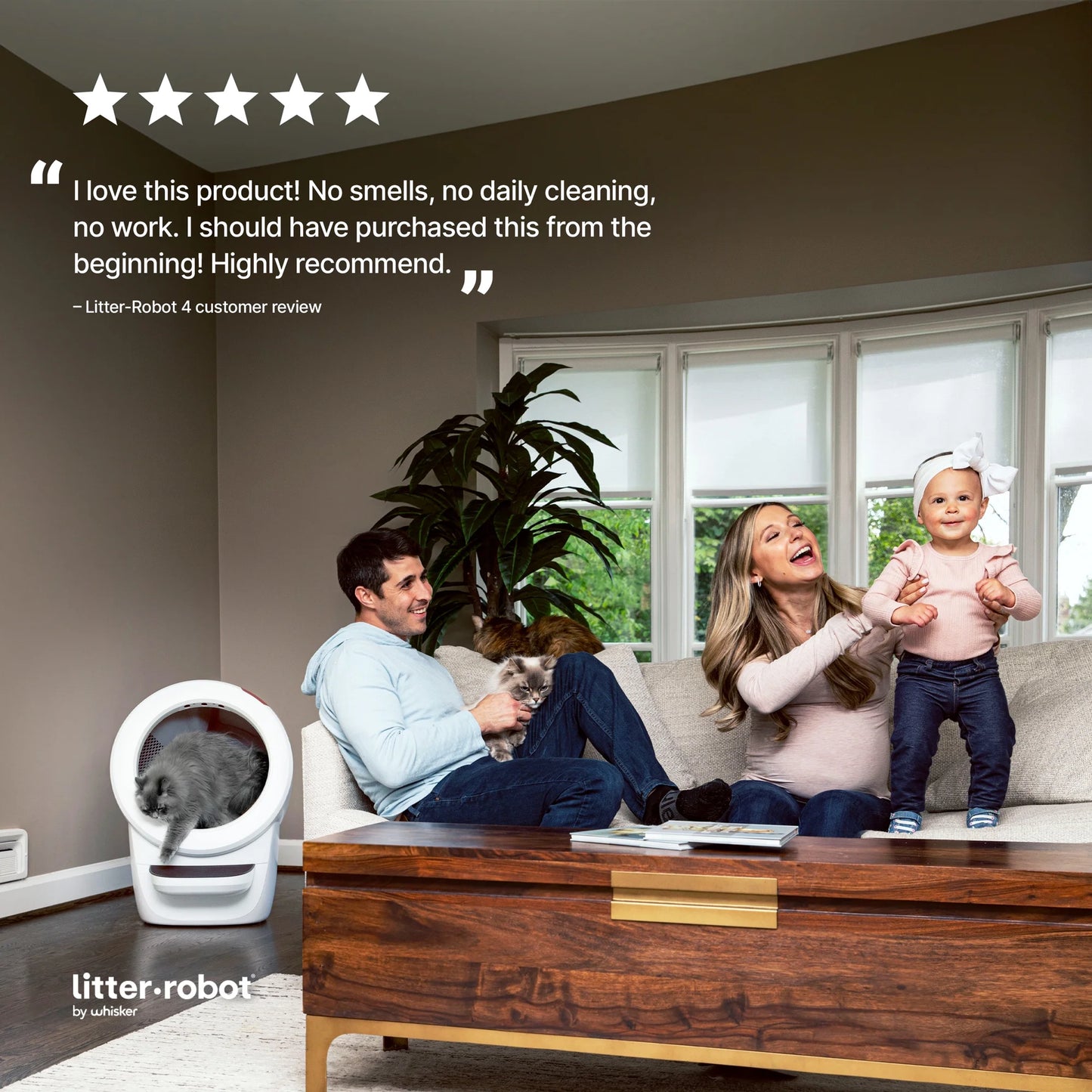 Whisker Litter-Robot 4 with Step, Automatic Self-Cleaning Cat Litter Box